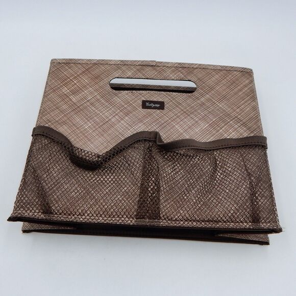 Thirty-One Gifts Thirtyone 31 Collapsible Fold N' File Brown Storage Tote Bin - Picture 11 of 11